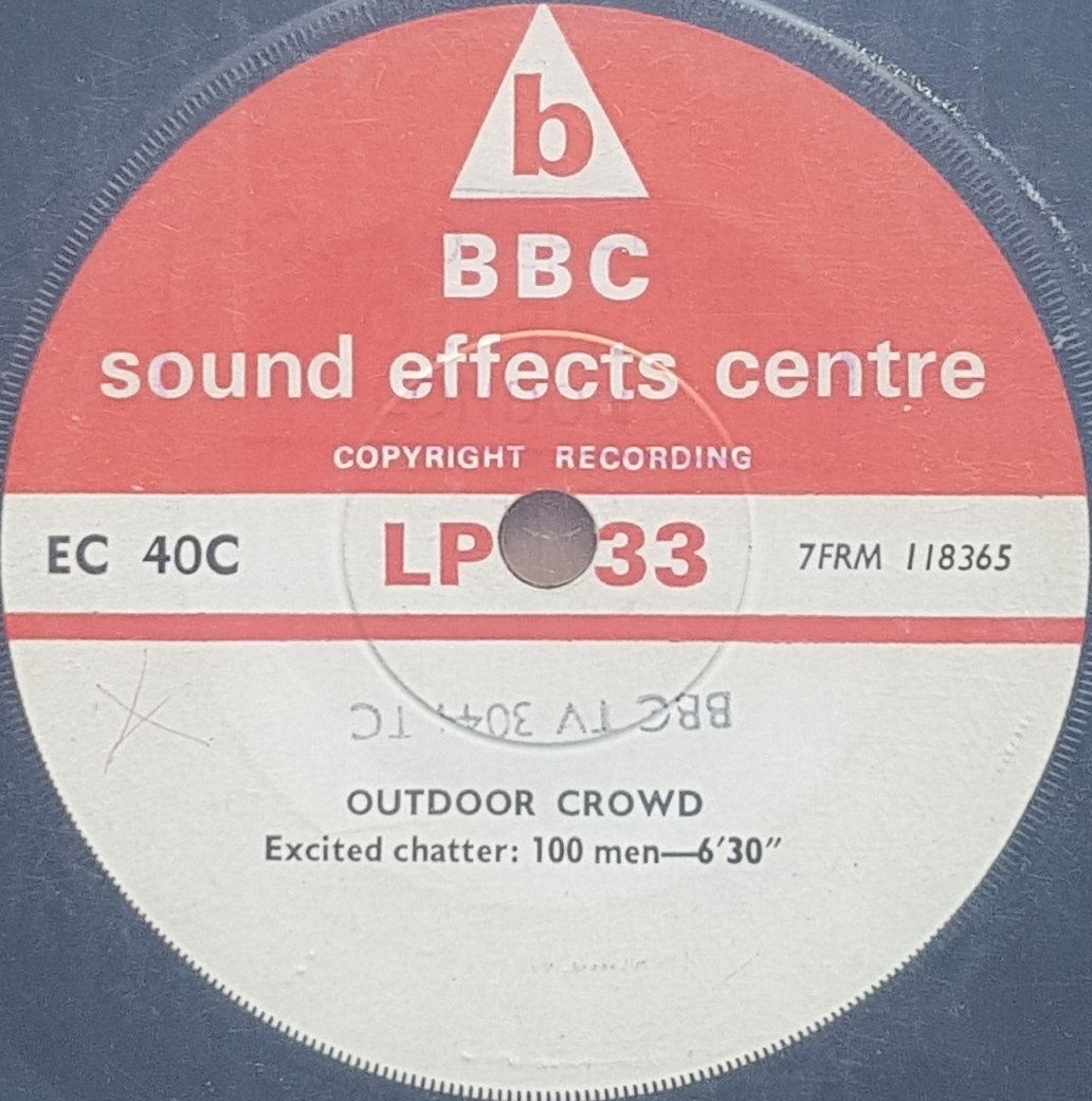 EC 40C Outdoor crowd Not registered from the BBC records and Tapes library Label
